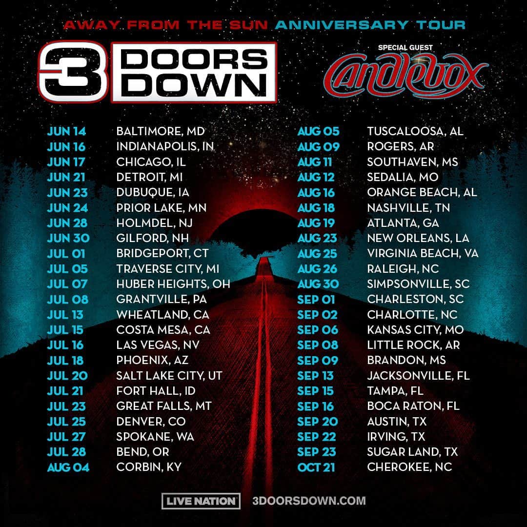 3 Doors Downのインスタグラム：「TICKETS ON SALE NOW 🤘」