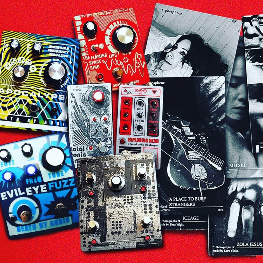 A Place to Bury Strangersのインスタグラム：「Raffle starts today! Benefit for people affected by the earthquakes in Turkey and Syria. Win some rare and one of a kind pedals and zines! Hosted by @deathbyaudioeffects and @ebruyildiz benefiting @turkishphilanthropyfunds  Link in bio to enter raffle. Buy as many entries as you want!」