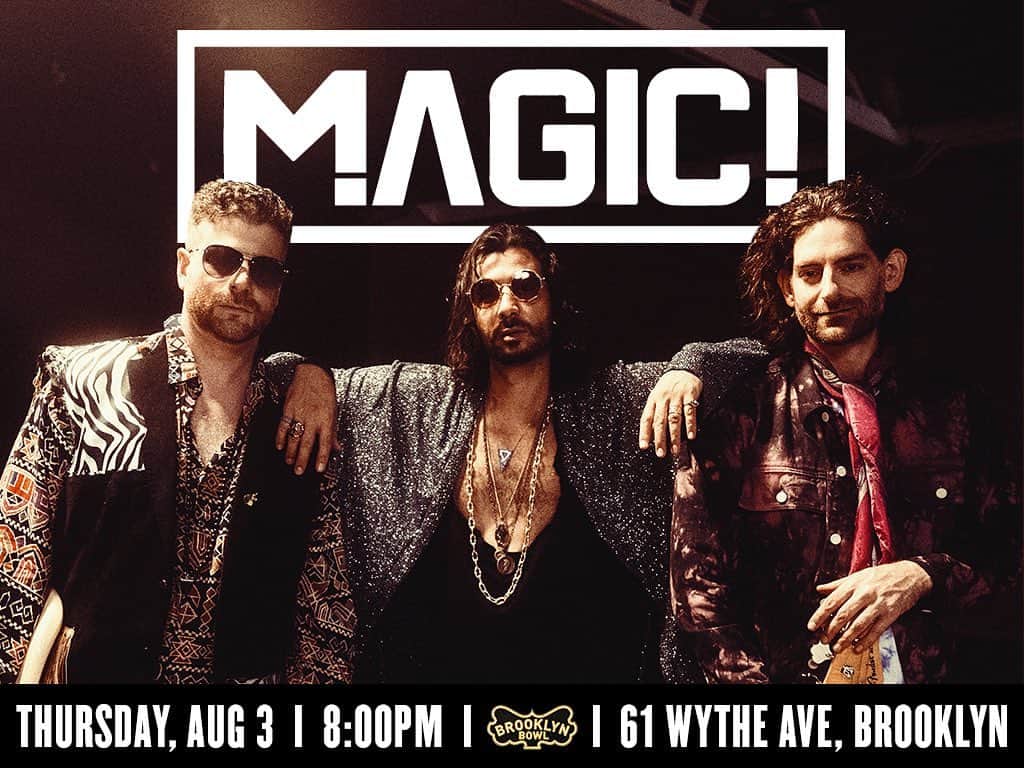 Magic!さんのインスタグラム写真 - (Magic!Instagram)「Can’t wait to see you at the @brooklynbowl in August! Grab your tickets now, link in bio ❤️」3月25日 4時23分 - ournameismagic