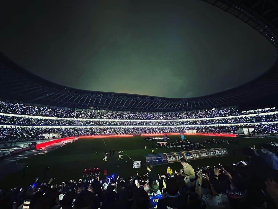 のインスタグラム：「2023.3.24  #samuraiblue  日本代表💙🆚ウルグアイ代表 📍国立競技場🏟  素敵でした🥺 またいつか来れますように🙏🏻」