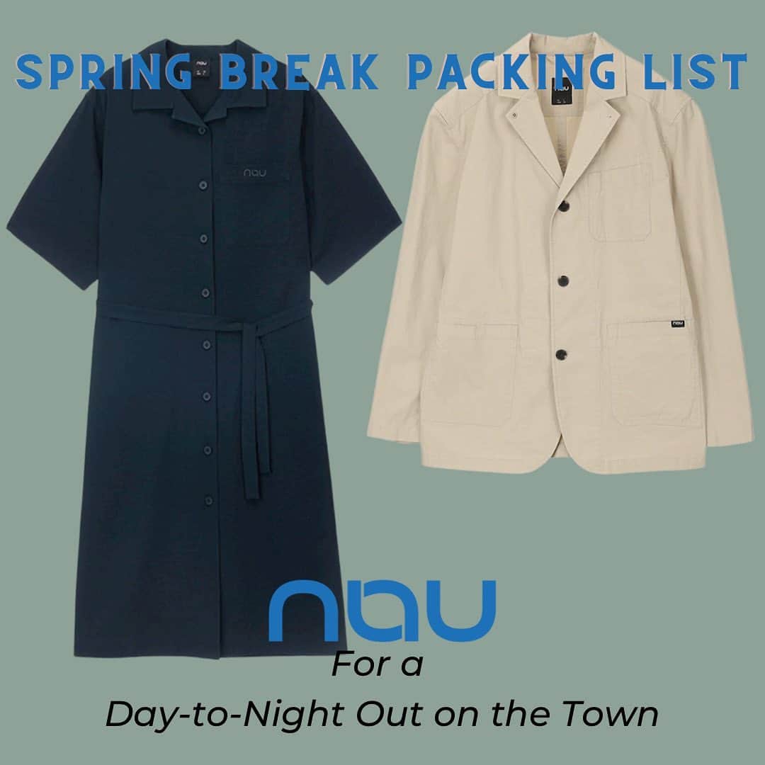 のインスタグラム：「Packing a bag for a spring adventure? Swipe through for a few ideas for what to pack from our Spring 2023 collection 😎  🌼🌼🌼🌼🌼🌼 #livenau #springbreakpackinginspiration #springstyle #ecofriendlyfashion #packwithme」