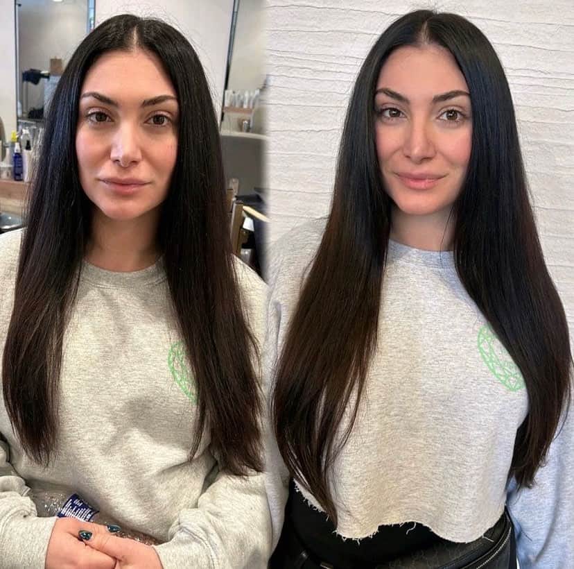 ディーナ・ニコール・コルテーゼのインスタグラム：「She’s back b*tches 💁🏻‍♀️ feeling great after a much needed fresh pair of extensions 🥰」