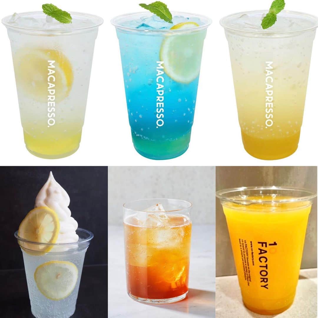#ぶらエディターズ GINZA SIX オフィシャルのインスタグラム：「桜が満開を迎え、少しずつ汗ばむ場面が増えてきた今日この頃🌸🌞(今日は少し寒いですが🥺)そろそろホットドリンクではなく、シュワっと爽やかな炭酸系ドリンクが恋しくなってきませんか？🍹🫧   GINZA SIXのB2Fには、お花見や銀座散歩のおともにしたい、テイクアウト可能な炭酸ドリンクが多数ラインナップ🧊✨ショッピングで疲れたら、気分もリフレッシュできるシュワシュワ系ドリンクで小休止を！✋🏻☺️🌿   📸2枚目 BLUE BOTTLE COFFEE @bluebottlejapan コーヒーチェリーフィズ 税込660円 🍽️イートインスペースあり ・ コーヒーチェリーの甘酸っぱさに、レモンの酸味とシュワッとした炭酸を合わせたコーヒーチェリーフィズは、一口飲むと一気に爽やかな気分に！コーヒーラバーにも、普段コーヒーを選ばない方やカフェインを控えたい方にも、おすすめのドリンクです🥤🍒   📸3枚目 KUGENUMA SHIMIZU @kugenumashimizu_ginza レモネードソーダフロート 税込660円 ・ 大人も嬉しい甘さ控えめ微炭酸の爽やかなレモネードソーダに、ショップ支持率No.1の湘南"塩"みるくソフトクリームをトッピングした大人気フロート。凍ったレモンが一気に涼感を呼び込みます🍋🧊   📸4枚目 10FACTORY @10factory_mikan みかんスカッシュ 税込680円 ・ 産地にこだわった愛媛県産のみかんジュースとソーダをブレンドした、濃厚かつ爽やかなスカッシュ。ストレートジュースを使用しているので、みかんの香りと味わいがギュッとつまった爽やかな飲み心地です🍊🍃   📸5枚目 TOKYO MACAPRESSO @macapresso エードドリンク (左からレモン、ブルーレモン、ゆず) 各税込550円 🍽️イートインスペースあり ・ 爽やかな炭酸に果汁入りレモンシロップを加えた「レモネード」、レモンとオレンジ風味のシロップをかけ合わせた新感覚の「ブルーレモネード」、ゆずの果肉とシロップが合わさりさっぱりと喉越しの良い「ゆずエード」の3種をご用意。目にも爽やかなカラフルカラーでリフレッシュ！🏝️✨   #drink #ドリンク #soda #ソーダ #炭酸 #springsweets #sweets #スイーツ #lemon #レモン #レモンスカッシュ #orange #オレンジ #yuzu #柚子 #softice #softcream #ソフトクリーム #coffee #コーヒー #アイスコーヒー #お花見 #銀座カフェ #cafe #カフェ #ginzasix_food #ginza #銀座 #ginzasix #ギンザシックス   @ginzasix_official」