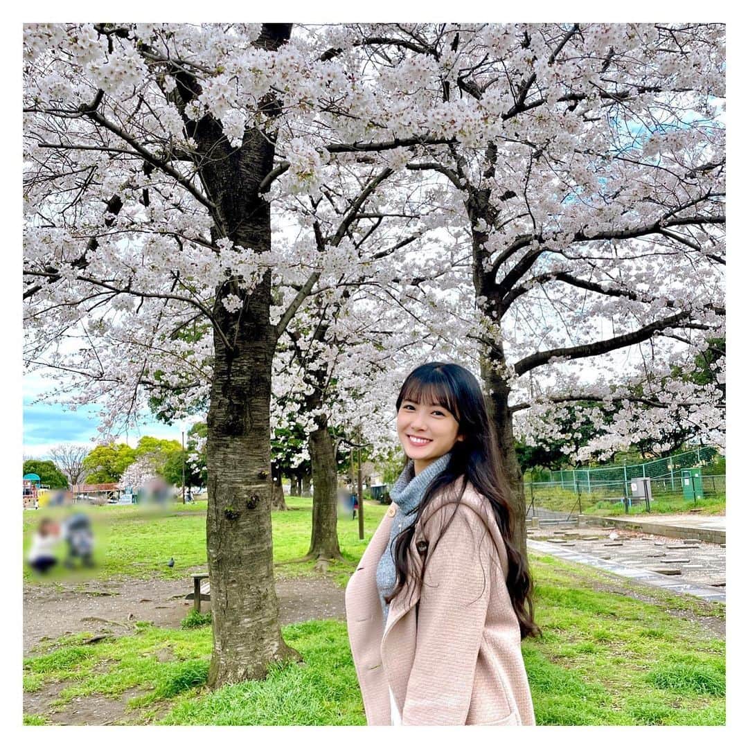 結那のインスタグラム：「❤︎ sakura...  ｡+☆ﾟ+｡★｡+ﾟ☆ﾟ+｡★｡+ﾟ☆ﾟ+｡★｡+ﾟ☆ﾟ+｡+ﾟ  桜…綺麗でした ⸜(๑‘ᵕ‘๑)⸝* やっぱり春好きだなぁって思います💭🌸  しばらく雨が続きそうなので、 散ってしまう前に見に行けて良かったです🥰 ・ The cherry blossoms were so beautiful!✨ It was fun to take a lot of walks!☺️  ｡+☆ﾟ+｡★｡+ﾟ☆ﾟ+｡★｡+ﾟ☆ﾟ+｡★｡+ﾟ☆ﾟ+｡+ﾟ  #桜 #日本 #春 #川崎大師 #大師公園 #川崎神社 #黒髪ロング #結那 #japanesegirl #cherryblossoms #spring #sakura #sky #park #smile」
