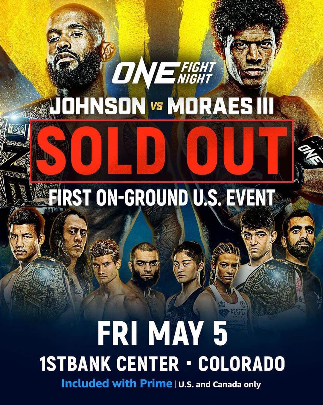 セージ・ノースカットのインスタグラム：「ONE Fight Night 10 is officially sold out! Looking forward to seeing you in the packed arena in Denver #ONEFightNight10?」