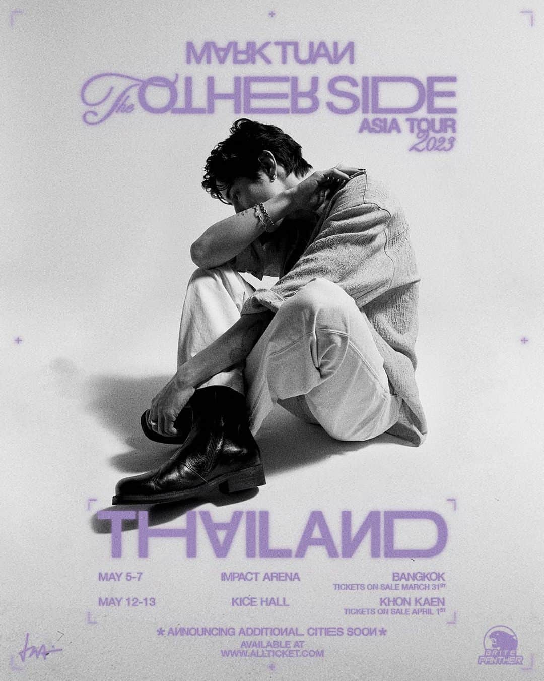 のインスタグラム：「It's time to bring the other side tour to asia! First stop Thailand💜 More cities to be announced 🔜 Can't wait to see y'all!!」