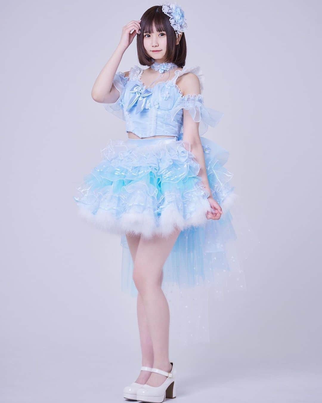 星川優夢のインスタグラム：「生誕衣装めちゃめちゃ激カワでした😭💞😭💞似合ってた？よね？🫶🏻🫶🏻🫶🏻 . . こちらもインスタ限定写真💎♡ . . . #instagood #fyp #idol #japanesegirl #japaneseidol #followme #fashion #dress #ファッション  #アイドル #ヘアアレンジ #撮影 #撮影モデル  #ナチュラルメイク #生誕祭 #生誕衣装 #アイドル衣装 #生写真 #自撮り #自撮り界隈 #自撮り女子 #いいね  #フォローミー」