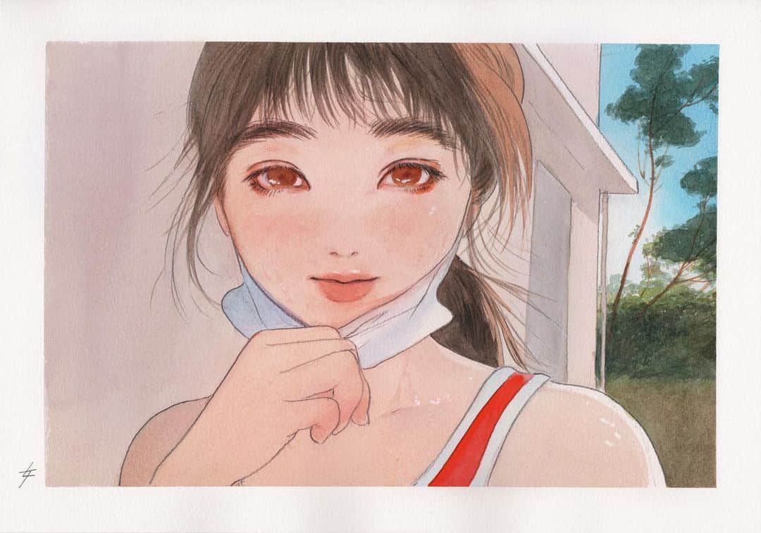 門小雷のインスタグラム：「-1- LITTLE THUNDER | @littlethunder  NOW YOU KNOW, 2021 Watercolor on paper  37.1×48.3 cm (framed)  SG23-41 SOLD  ______________________________  -2- LITTLE THUNDER | @littlethunder  STAY, 2021 Watercolor on paper  37.1×48.3 cm (framed)  SG23-40 SOLD  ______________________________  ‘SOCIAL NERD: SUPPORT GROUP 2023 —  MISFITS MANIFESTO’ @social.nerd.co   24MAR - 16APR 12 - 8PM K11 MUSEA」