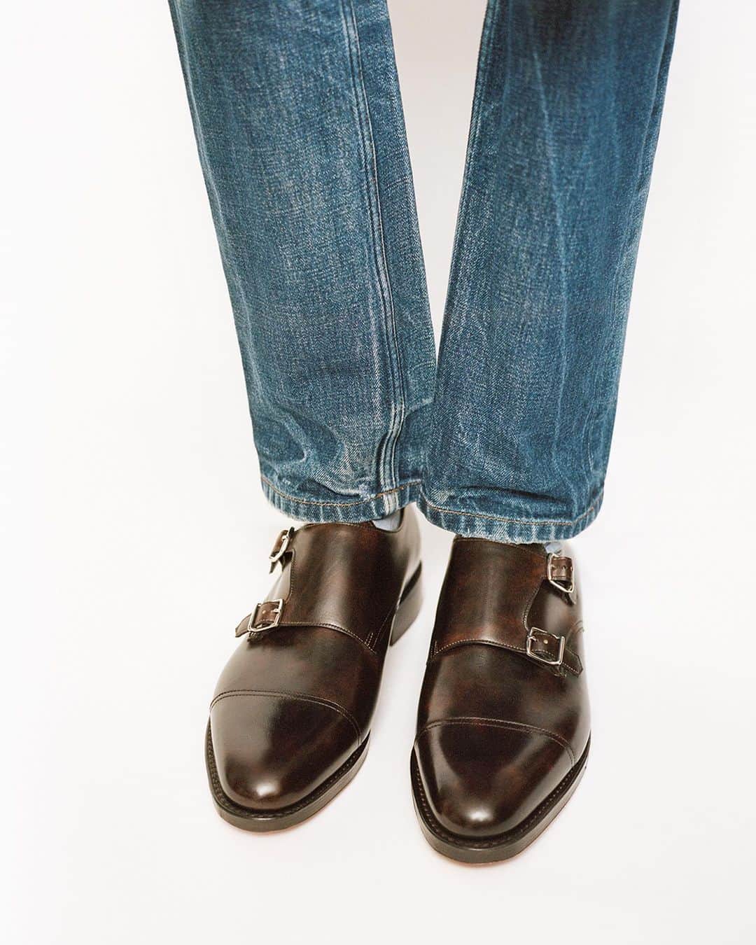 ジョンロブのインスタグラム：「The original double monk strap, and a staple from the house since the 1940's, the William double buckle speaks of uncompromising style.  . #johnlobb」
