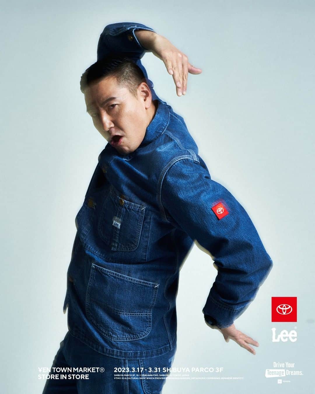 TOYOTAさんのインスタグラム写真 - (TOYOTAInstagram)「TOYOTA DYTD Collaboration Fruit Of The Loom | Lee  3⽉31⽇まで渋⾕PARCO 3階 @yentownmarket  にて、TOYOTA DYTDとLee、Fruit Of The Loomとのコラボ商品を販売中！  Leeのルックには⼈気お笑いコンビ、チョコレートプラネットの2⼈を起⽤！ Fruit Of The LoomのルックにはRIEHATA率いるRHTに所属し、様々なアーティストへの振り付けを⾏うReiNaとスケーターとして世界で活躍するKyonosukeの2⼈を起⽤！  スタイリッシュかつ⽇常⽣活においても着やすいアイテムなので要チェックです。  これらのアイテムに関してはYENTOWNMARKETのオンラインでも購⼊可能です。  TOYOTA DYTD,Lee and Fruit Of The Loom will collaborate with Yentownmarket on the 3rd floor of Shibuya PARCO from March 17 to March 31! The Lee look features two members of the popular comedy duo Chocolate Planet! Fruit Of The Loom‘s look features ReiNa, who belongs to RIEHATA-led RHT and choreographs for various artists, and Kyonosuke, who is active worldwide as a skater. The items are stylish and easy to wear in everyday life, and are a must-see. These items are also available online at YENTOWNMARKET.  #TOYOTA #トヨタ #dytd #driveyourteenagedreams #shibuyaparco #渋谷parco #ポップアップ #Lee #FruitoftheLoom #チョコレートプラネット #チョコプラ #ReiNa #kyonosuke #yentownmarket」3月25日 19時00分 - toyota_jp