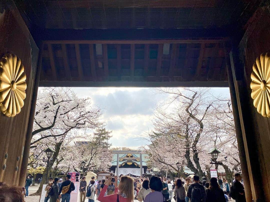 江川清音さんのインスタグラム写真 - (江川清音Instagram)「⁡ 🌸東京・靖国神社🌸 ⁡ 4枚目までは 3/29(水)ソメイヨシノの満開の発表があった日の様子です🌸🌸 ⁡ この日は、標本木周辺に報道陣のみならず、 観光の方も多くの方が集まっていました！ 少しだけ青空が見えた👀☀️ ⁡ ⁡ 5枚目からは 3/25(土)の桜の様子です！ 見頃ですが、雨が強く降っていました☔️ 桜の花びらも散ってきていましたが まだ見頃で綺麗です🙌 ⁡ #靖国神社 #標本木 #桜 #桜のあるくらし2023 #ウェザーニュースlive #さくらプロジェクト #さくプロ大使 #さくらば〜」3月25日 19時43分 - egawasayane