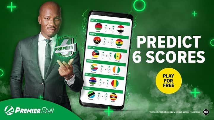 ディディエ・ドログバさんのインスタグラム写真 - (ディディエ・ドログバInstagram)「Get that winning feeling...😎  ⚽ Premier6 is FREE to play!  🔮 Predict 6 correct scores to win BIG.  📲 Bit.ly/DrogbaP6  🌍 #ProudlyAfrican  🔞 | T&Cs Apply Please gamble responsibly」3月26日 4時19分 - didierdrogba