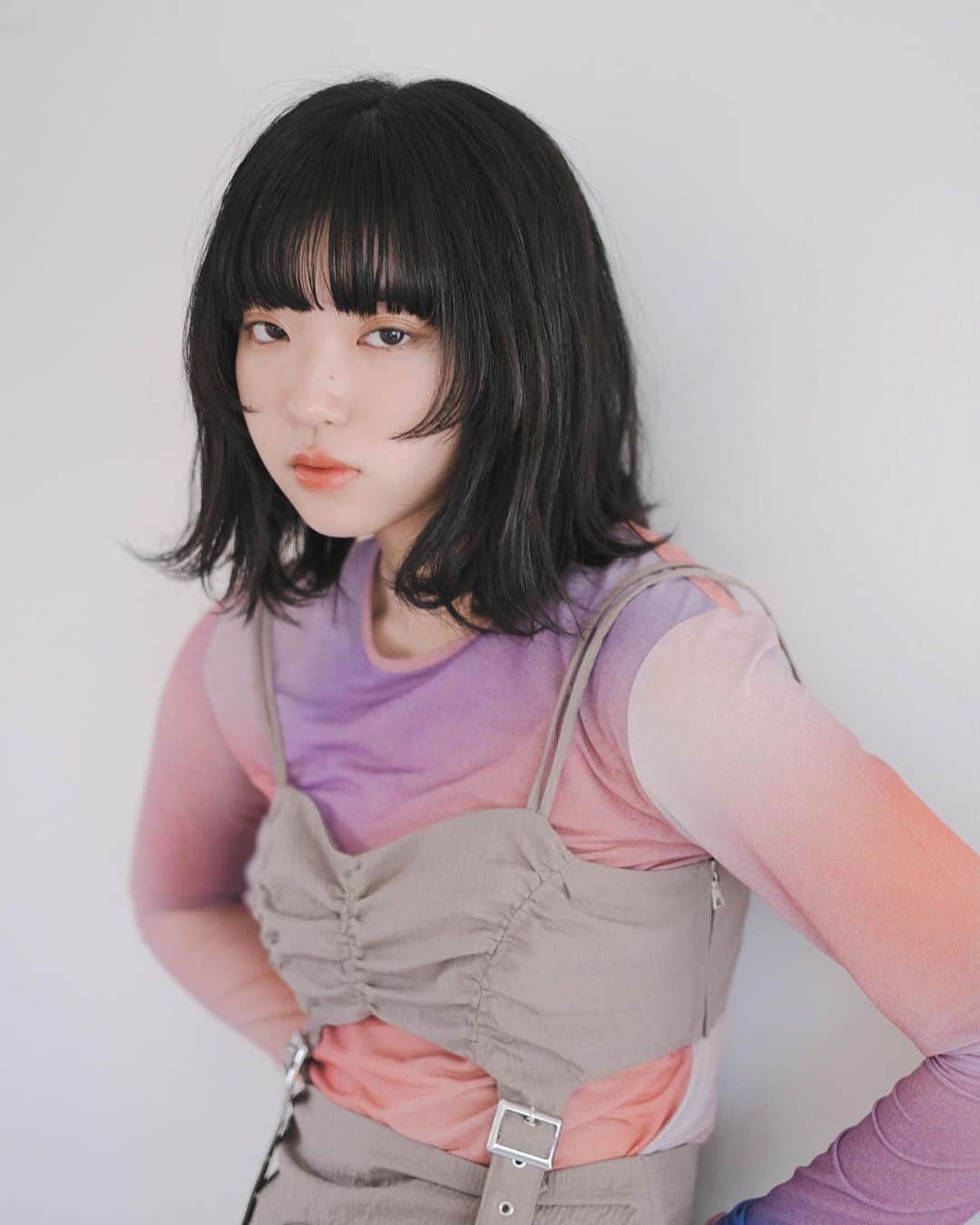 野口和弘のインスタグラム：「フルバングと姫カット☺︎ . . . . . #cieca.#hairstyle#haircolor#fashion #hairarrange#ショートボブ#ショートヘア#ボブスタイル#グラボブ#ボブウルフ#インナーカラー#ハイライト#ハイトーン#ブリーチ#グレージュ#ヘアアレンジ#グラデーションカラー#シースルーバング#ヘアカラー#ヘアカタログ#ヘアセット#外国人風#表参道#原宿#美容室#헤어스타일#단발머리」