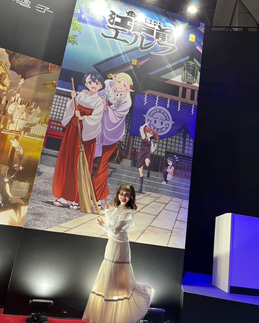 尾崎由香のインスタグラム：「#AnimeJapan 2023 ｢#江戸前エルフ｣ステージでした⛩  4月7日からスタートです✨ ラジオも📻お楽しみに♪♪」