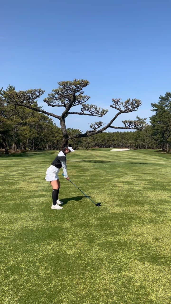 楠本彩乃 のインスタグラム：「. 私の調子よしわるしがわかる直ドラ🏌️‍♀️🏌️‍♀️🏌️‍♀️ 直ドラできるときは全てのクラブ 入りがよくなります💓✌️ 特にこのショットは 木の下行かないといけないので 高さ出せないからこそ ボールの位置 スタンス幅 意識してました！ . #golf #golfswing #ゴルフスイング #あやゴル #골프  #골프스윙  #golfstagram  #golfer #ゴルフ #ゴルフ女子 #ゴルフスイング #ゴルフスイング動画 #スイング動画 #ゴルファー #女子ゴルファー #ゴルフ練習 #あやゴル #ゴルフ場 #골프  #デサントゴルフ #ルコックゴルフ  #ゴルフウェア #ゴルフコーデ  #ドライバー #ドライバーショット #直ドラ」