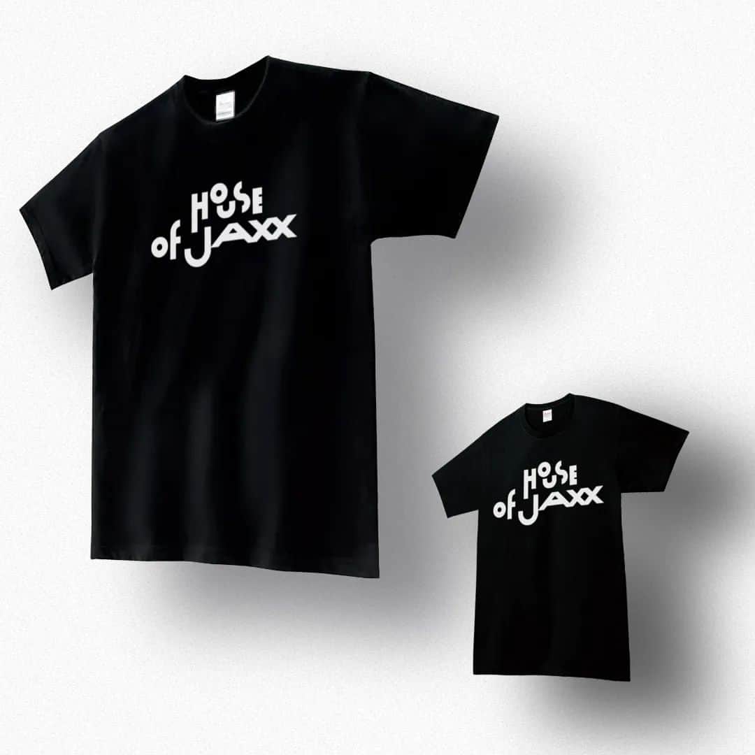 矢野沙織のインスタグラム：「前回は即完売だったHouse of JaxxロゴT☝️  4/9 ライブ会場限定 Tシャツです Exclusive products for sale at the venue!  前回ご要望の多かった Unisex L,XL  今回からキッズTシャツも🤗 KIDS 120 Limited supply!  4/9 チケット詳細はプロフィール欄リンクより」