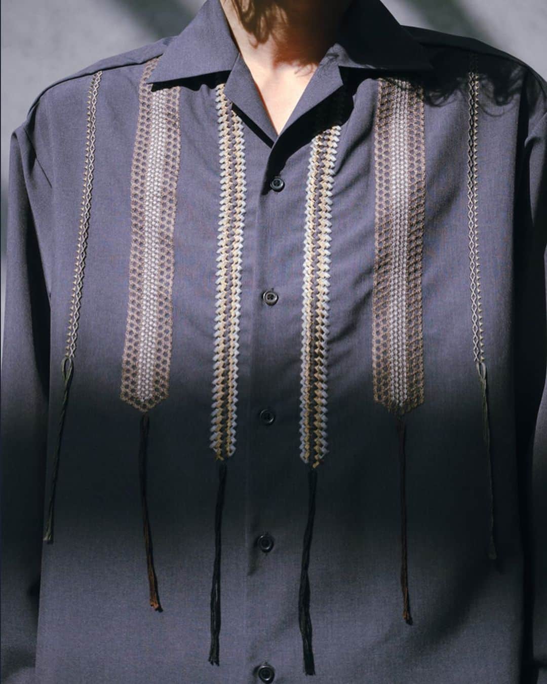 のインスタグラム：「MIX embroidery open collar shirt  27,500yen(in tax)  #unitedtokyo #ユナイテッドトウキョウ」