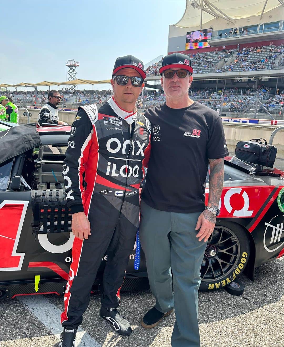 ウエストコーストチョッパーズのインスタグラム：「🥶LETS GO “ICEMAN”!!🥶  @kimimatiasraikkonen  @kimibywestcoastchoppers  @teamtrackhouse  #jessejames」