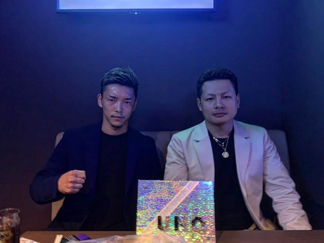 のインスタグラム：「【華工業株式会社】様 @aoki_hajime.111   【酒場UNO】様 @uno_sake   本年から一緒に戦っていただくことになりました。  鍛え上げます。押忍  #スポンサー #感謝」