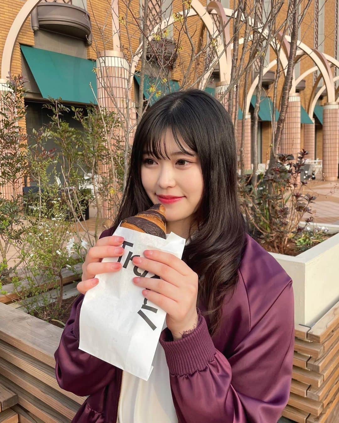 朝日奈芙季のインスタグラム：「🥐 ⁡ ⁡ トリュフパン♩ ⁡ ⁡ サクサクで美味しかった！♡ ⁡ ⁡ みなさん朝は何派ですかー？？」