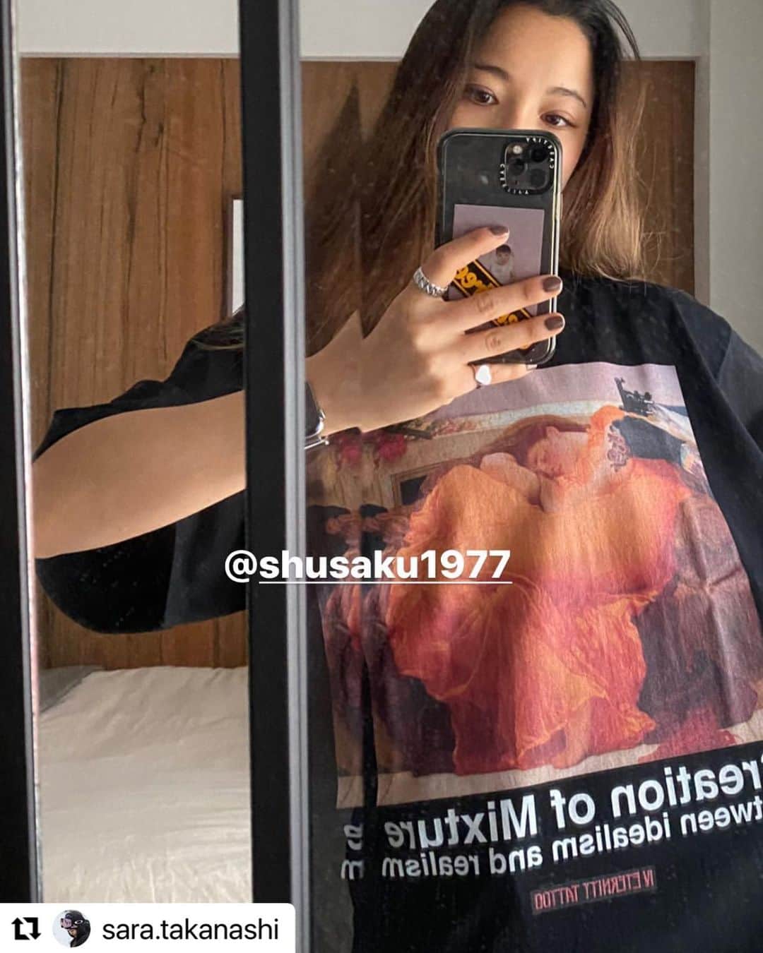 のインスタグラム：「沙羅さん、ありがとうございます！ 気に入ってもらえると嬉しいです！めちゃカッコいいです❤️‍🔥 @sara.takanashi」