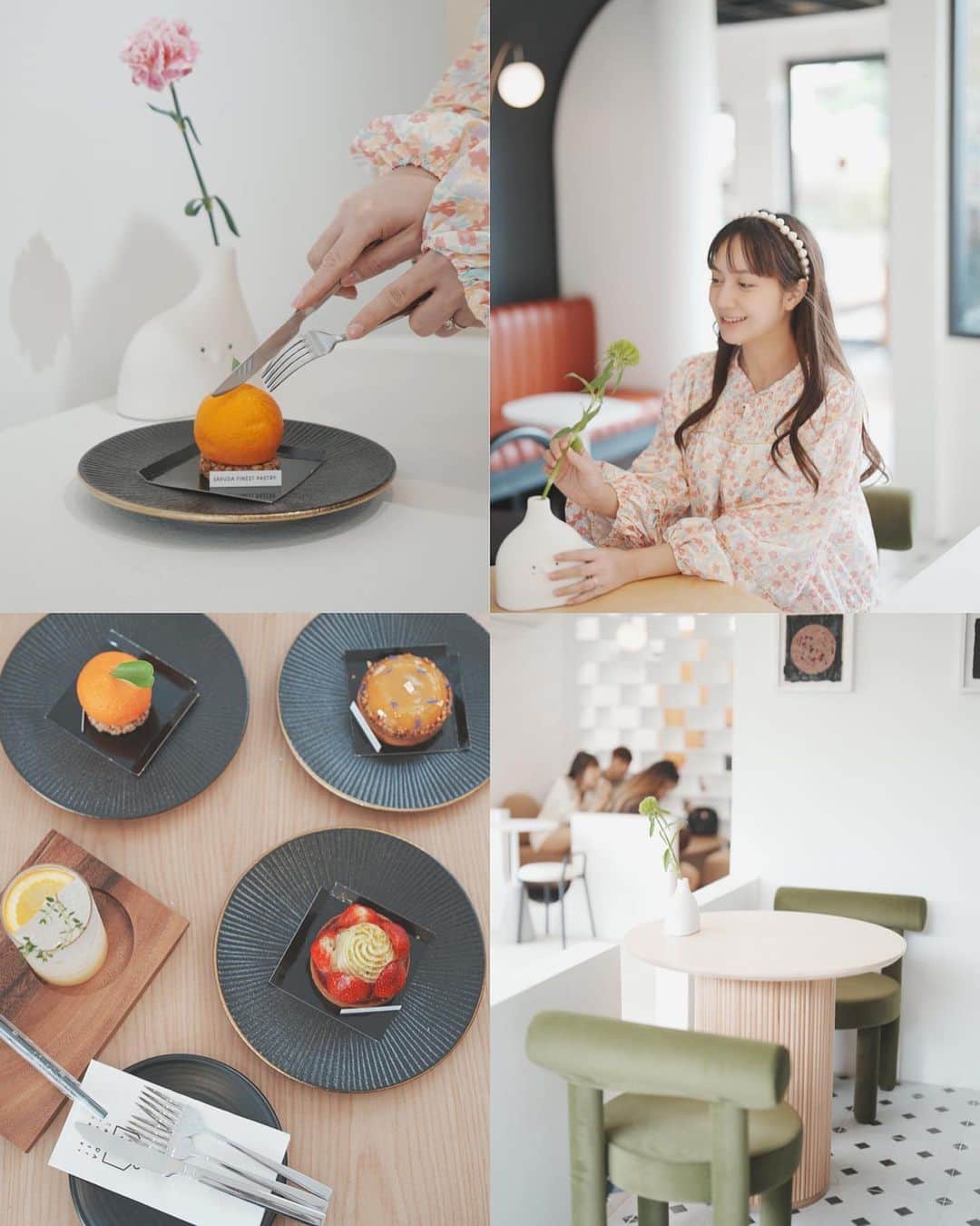 インヤさんのインスタグラム写真 - (インヤInstagram)「วันนี้คุณสามีพาไปเดทมาแหละ 🥰 ร้าน @saruda.pastry_espace สาขา2 ที่เพิ่งเปิดใหม่ได้ 3 อาทิตย์📍รีบไปเช็กอินกันนะ  ที่นี่เค้าทำขนมและเครื่องดื่มอร่อย 😋 (แอบได้ยินมาว่าเชฟมีดีกรีจบเรียนทำขนมจากฝรั่งเศสเลยด้วย)  📸 ถ่ายรูปได้ทุกมุม แถมมี our door ให้นั่งเล่นถ่ายรูปเพลินลืมเวลาไปรับลูกเลย 🐶 😂✨  #sarudafinestpastryespace  #คาเฟ่เปิดใหม่ #คาเฟ่เชียงใหม่ #ร้านขนมเชียงใหม่」3月27日 0時38分 - yingya_thanijachinya