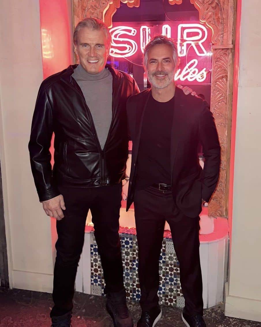 ドルフ・ラングレンのインスタグラム：「One of my favorite LA restaurants- SUR on Robertson Blvd. Great food with an Argentinian flavor and impeccable service. Perfect if you like steak. With the owner Guillermo. 👍」