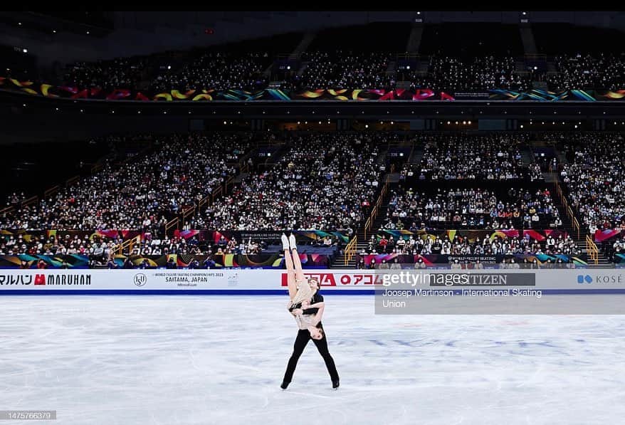 クリスティーナ・カレイラのインスタグラム：「どうもありがとうございます💖🎌 I’ll never forget this competition, thank you so much! We hope to be back soon!! @skatingjapan @usfigureskating  • • • • #worldfigureskatingchampionships #worldfigure #figureskating #icedance #teamusa #japan #tokyo #saitama」
