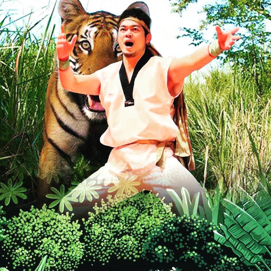 福田洋のインスタグラム：「新バトルコスチューム🥋🐅  さらにモテます。  #プロレス #プロレスラー #prowrestling #prowrestler  #basara_pw #judo #柔道 #jungle」