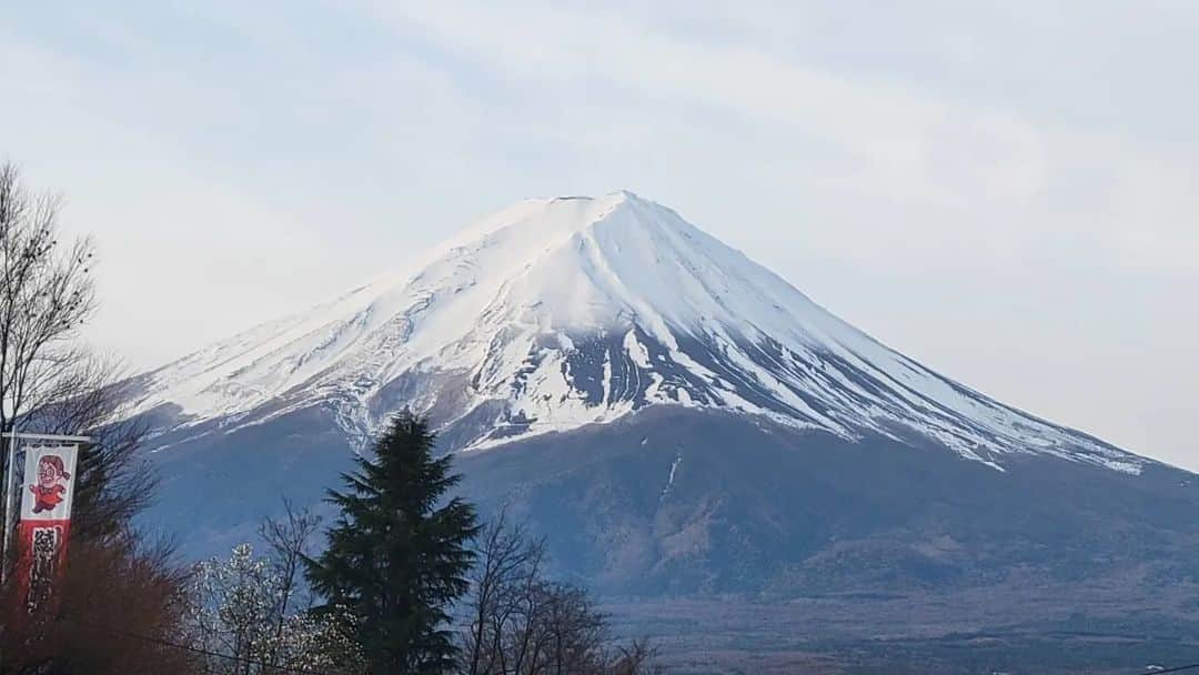綾小路きみまろさんのインスタグラム写真 - (綾小路きみまろInstagram)「綾小路きみまろです。 今朝の #河口湖 #富士山 #きみまろ散歩  少し暖かくなりましたが 本格的な春はまだですね。 春よ、来い～🎵 早く、来い～🎵 #綾小路きみまろ」3月27日 23時40分 - ayanokojikimimaro_official
