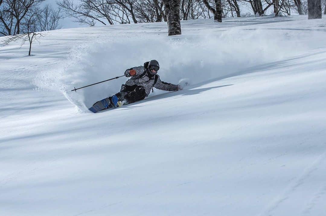 佐々木明のインスタグラム：「Carve line. 2/3  Photographer @hiroyanakata_ski」