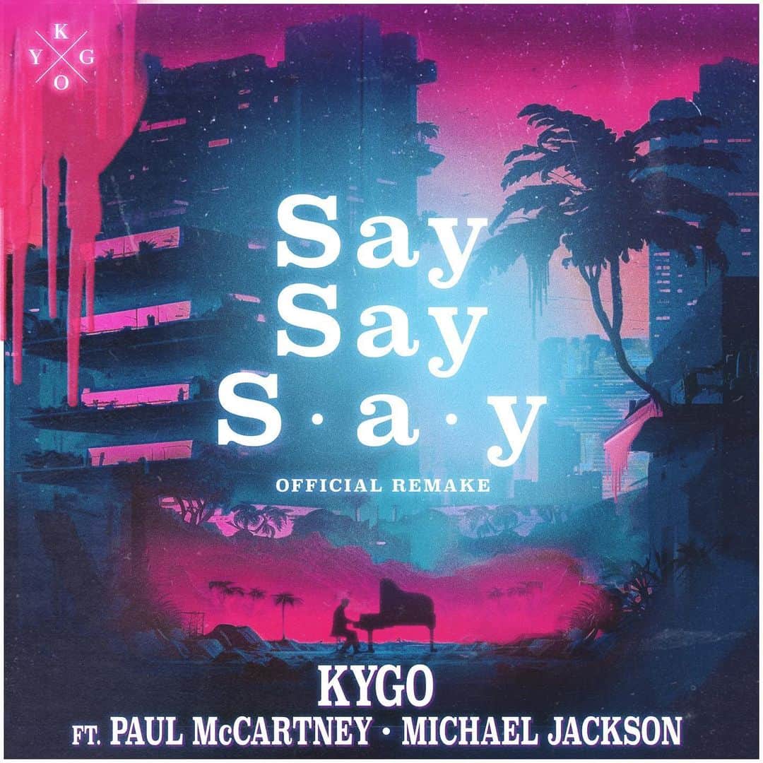 KYGOのインスタグラム：「Excited to finally announce that my remix of Paul McCartney & Michael Jackson's "Say Say Say" is out Friday! I had so much fun making this one and have been playing it in my sets for a few months now. Can't wait for everyone to hear it, pre-save link in bio 🎹🎶」