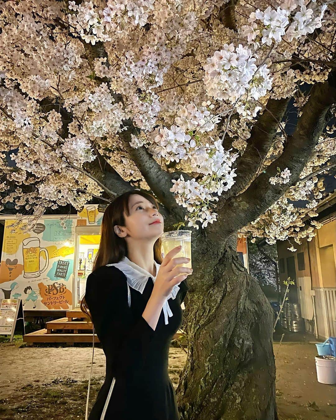 YUMIのインスタグラム：「. 久々に会えた友達と桜の下で 近況報告会してきたよ🌸☺️  桜の下で食べたり飲んだりするのは3年ぶり✨ （ハイボールがいつもの3倍は美味しかった🥴）  オンラインで繋がることも素敵なことだけど、 やっぱりリアルな場で顔を見て 会話をするって大切だなーと改めて実感🫶💓  #桜#sakura#お花見#舞鶴公園#福岡#花見」