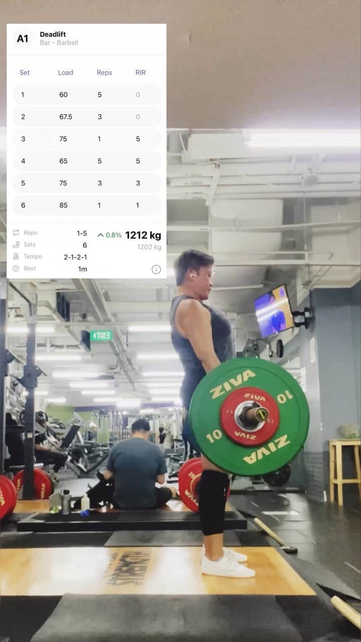 鄭碧瑩のインスタグラム：「This is turning into a deadlift account let’s be honest…  Final week to push before another deload. Had a late night before thanks to John Wick 4, just sleep more. Stomach started churning after breakfast, popped a bottle of those magic Chi Kit Teck Aun pills and strolled onto the platform with number 85 in mind.   There will be many reasons not to push hard, but usually it is you who gave yourself the reason not to push hard.   Will end this week with a better 85 x 1 and toast @kjeldarthur very soon.   DL progress:  30 Dec 2022 - 77.5 x 5 from 1-inch elevation 14 Mar 2022 - 77.5 x 1 from the floor (RPE 8) 19 Mar 2022 - 80 x 1 (RPE 8) 23 Mar 2022 - 82.5 x 1 (RPE 9) 27 Mar 2022 - 85 x 1 (RPE 9)  #strongwomenlift #hypertrophy #ultimateperformance #deadlift #sbd #liftheavy #liftforlife #weightlifting #conventionaldeadlift」