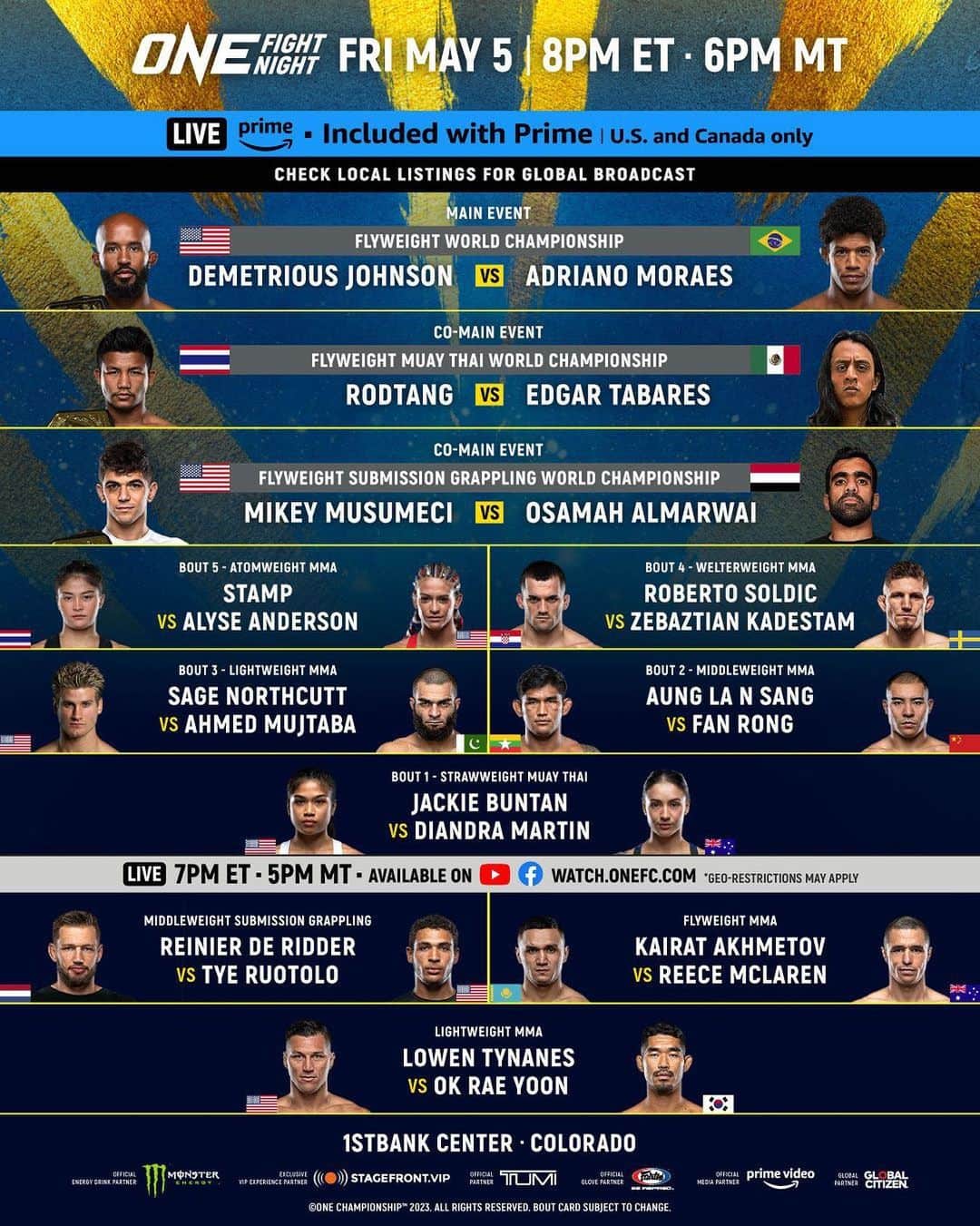 セージ・ノースカットのインスタグラム：「A little under 6 weeks away! Sold out Arena and it’s going to be 💥💥💥 #OneFightNight10」