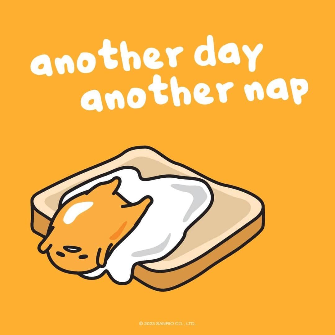 ぐでたまのインスタグラム：「just keep napping… 💤 #mondaymotivation」