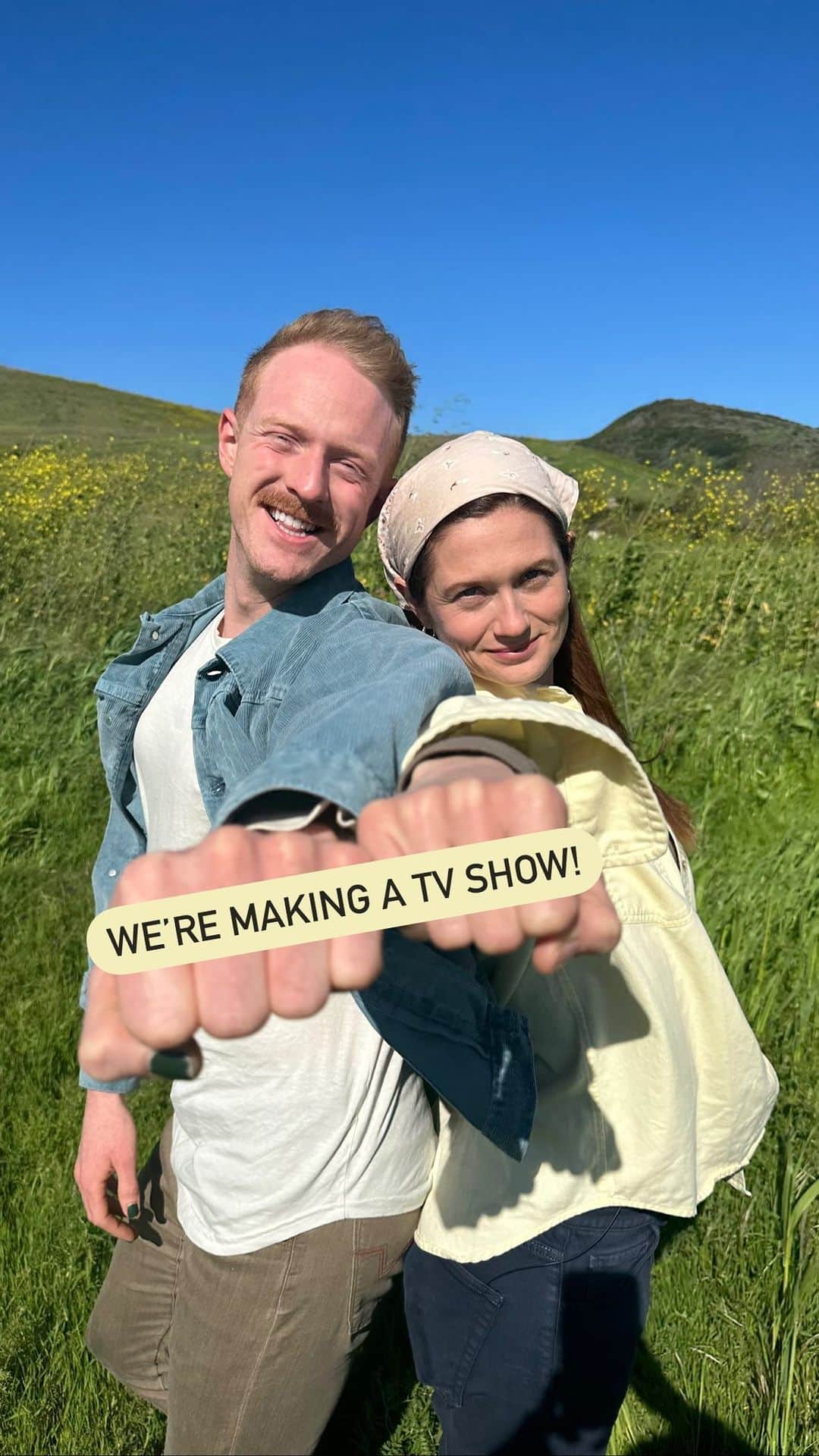 ボニー・ライトのインスタグラム：「Big news!!! We’re making a TV show!! And it’s not a comedy…or is it? We’re traveling the west coast of America meeting a beautiful spectrum of people all working to protect and celebrate the magic of our planet. Ask us any question you may have about the project… and also please share your sunscreen recommendations for the Weasley family 👩🏻‍🦰👩🏻‍🦰  CC “Let our powers combine. Earth. Fire. Wind. Water. Heart. By your powers combine, I (we) am Captain Planet.”」