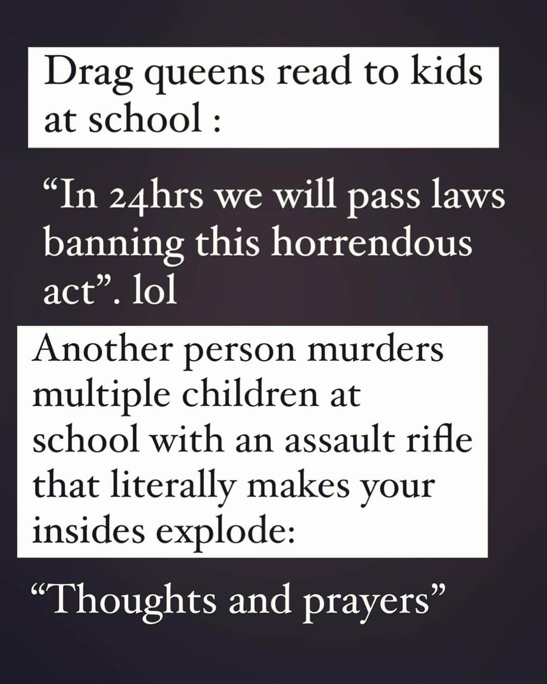 サラ・フォスターさんのインスタグラム写真 - (サラ・フォスターInstagram)「If only our lawmakers had the same anger towards children being murdered as they did for drag queens reading to them. 🇺🇸」3月28日 6時03分 - sarafoster