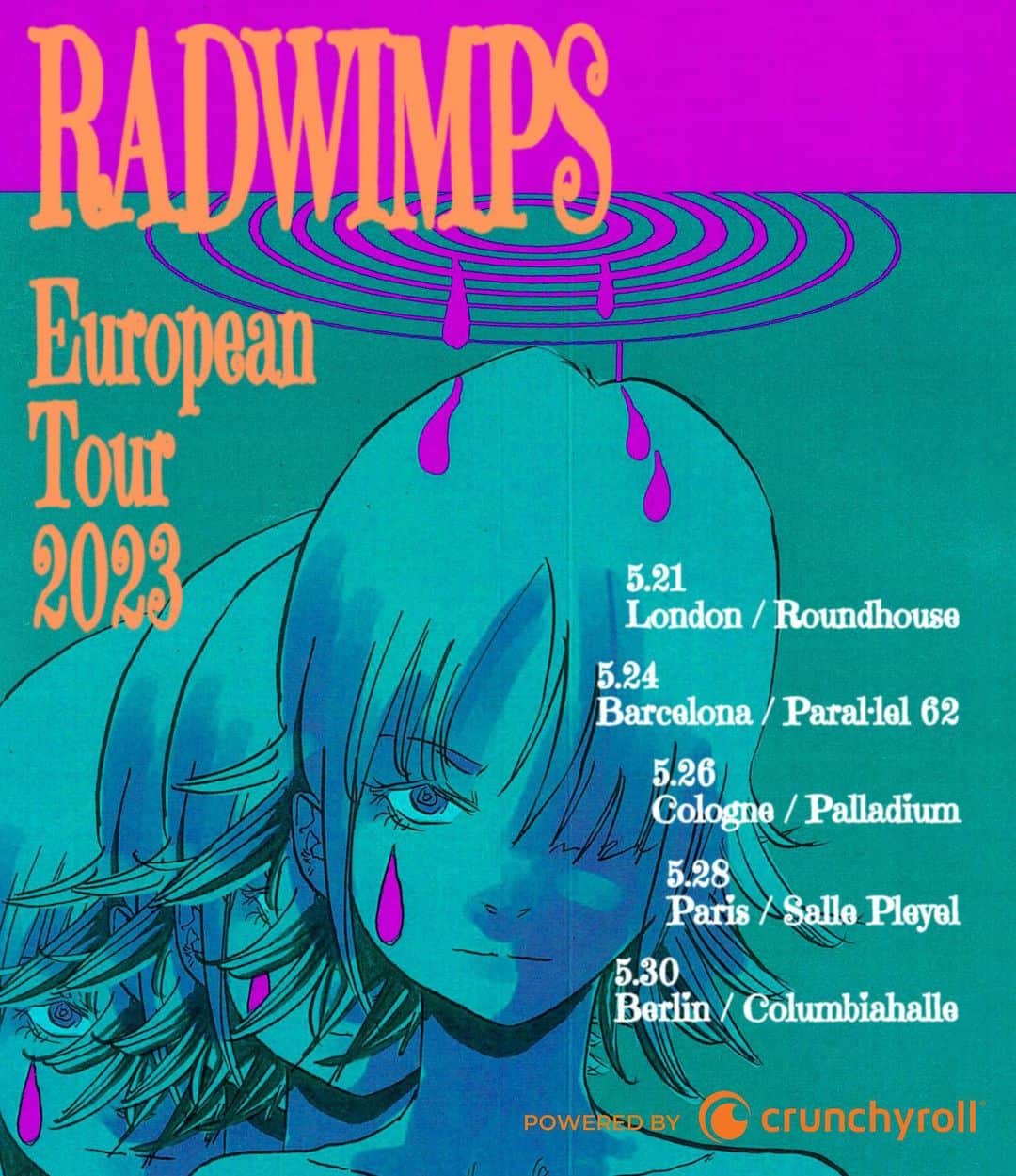 RADWIMPSさんのインスタグラム写真 - (RADWIMPSInstagram)「RADWIMPS European Tour 2023、SOLD OUTしていた5/21のLondon公演と5/28のParis公演が会場を変更してチケットの追加販売が決定！ さらに、新たに5/26にCologne公演が追加！  https://radwimps.jp/live/14169/  To accomodate great demand, London and Paris venue upgrade is confirmed for RADWIMPS European Tour 2023 with new seats just released in Berlin! Also, new show has been added for May 26th in Cologne!  https://radwimps.jp/en/live/14171/  #RAD_EUROPEANtour2023」3月28日 18時06分 - radwimps_jp