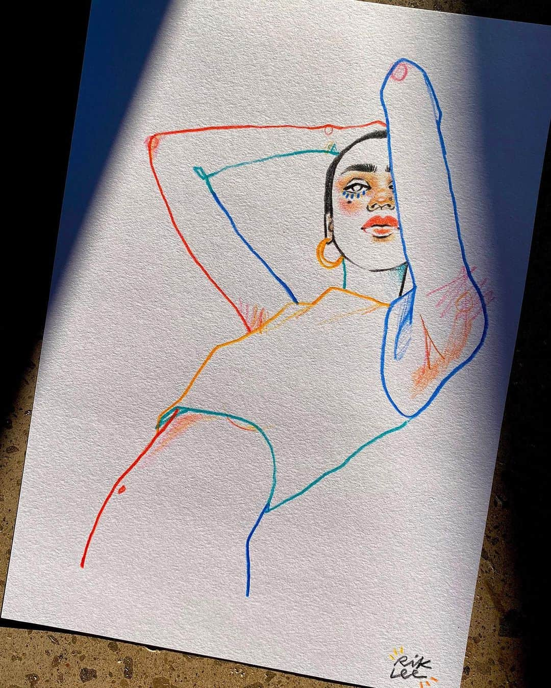 Rik Leeさんのインスタグラム写真 - (Rik LeeInstagram)「Another multi coloured study (on another sunny day ☀️💛)」3月28日 10時11分 - rikleeillustration