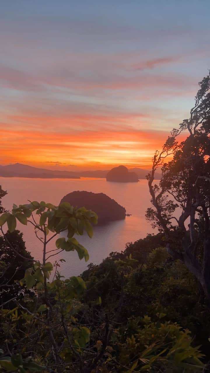 ヴァネッサ・ハジェンズのインスタグラム：「5am hike to the top of the world. #foreverphilippines #palawan 😍🌴🥰」