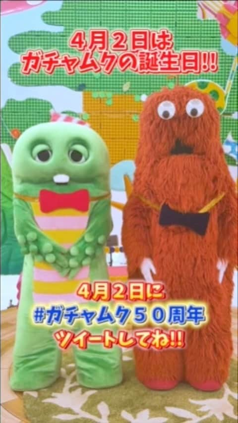 ガチャピンのインスタグラム：「いよいよ今度の日曜日だ！ ドキドキガトマラナイ〜〜！ #ガチャムク50周年 #ガチャピンちゃんねる」