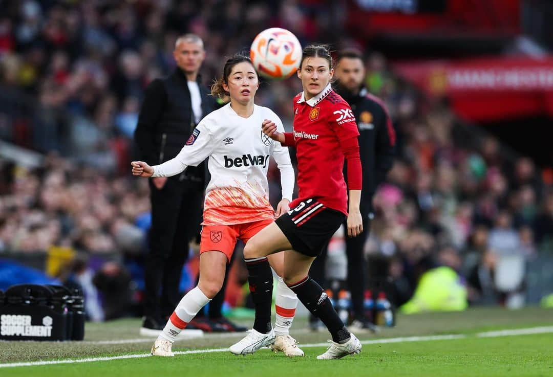 清水梨紗のインスタグラム：「. It was a privilege to play at Old Trafford🏟 But we have to accept this result and we need to keep improving the team from here  #westham  #westhamwomen  #ウエストハム」