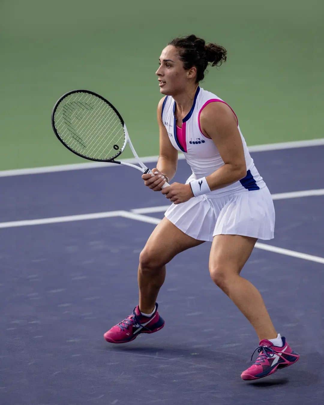 ディアドラのインスタグラム：「Two for one: @martitrevi has reached her first-ever WTA 1000 quarterfinal in Miami and ranked 20th in the Women’s Tennis association ranking for the first time.  #diadora #diadoratennis」