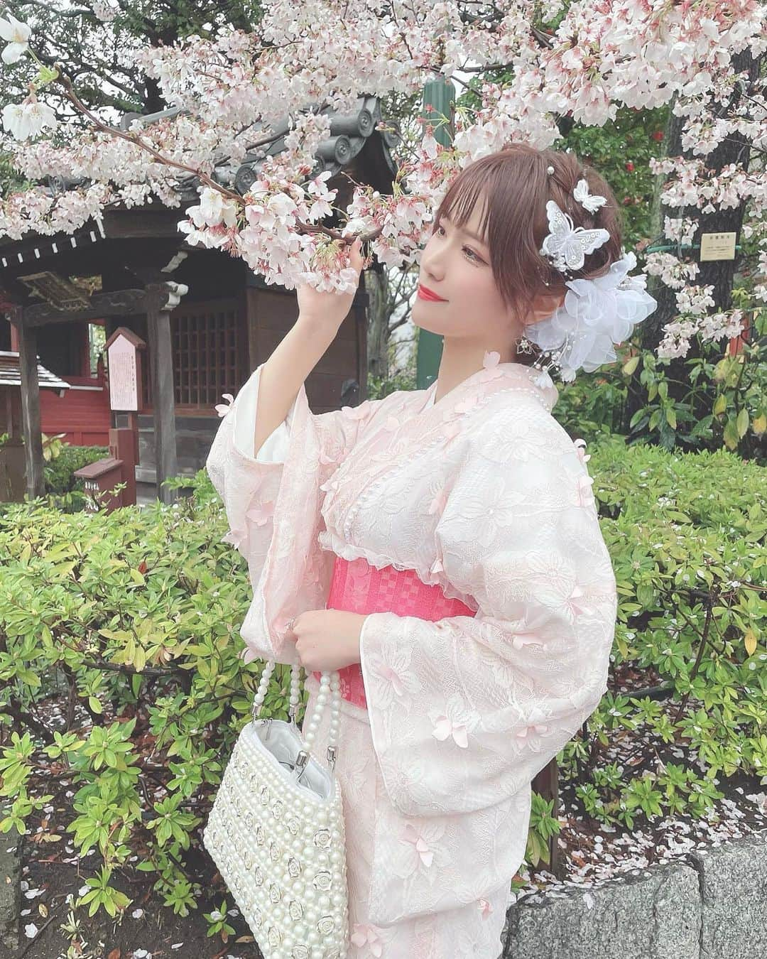 相良ましろさんのインスタグラム写真 - (相良ましろInstagram)「着物×桜🌸 . . ポトレ撮影会でした📸✨️ 桜に合わせて淡いピンクの着物にして 大正解だた🙆‍♀️大優勝した🏆💗🌸 ほんとに可愛かった〜😊💓 . . 当日は思ってた以上に大雨で…☔️(雨女ですごめんね) 中止も一瞬考えるくらいだったんだけど、 それを忘れるくらい楽しくて、やって良かったって思った！ ファンのみんなの偉大さを改めて思い知ったよ🥹🌼 . . こうやって実際会いに来てくれる人がいるのって本当に幸せなことだなあ！ 個人撮影会って他のモデルさんが入っていないので、私の為だけに来てくれてるって分かって愛を感じます🫶  またポトレ撮影会企画するので 参加してくれたら嬉しいです😏🫶 . . 着物は @kimonomiyabi さん✨  . #浅草 #撮影会 #着物撮影会 #ポトレ撮影会 #ポトレ #着物 #桜 #雷門 #隅田公園 #浅草食べ歩き #浅草寺 #浅草着物レンタル #グラビアアイドル #ショートカット #ビジョビ #女子力向上委員会 #女子力向上計画 #shorthair #cosplayer #gravure #shortcut #shorthair #instagood #selfie #kawaiigirl #japanesegir」3月28日 19時32分 - mashiro_sagara