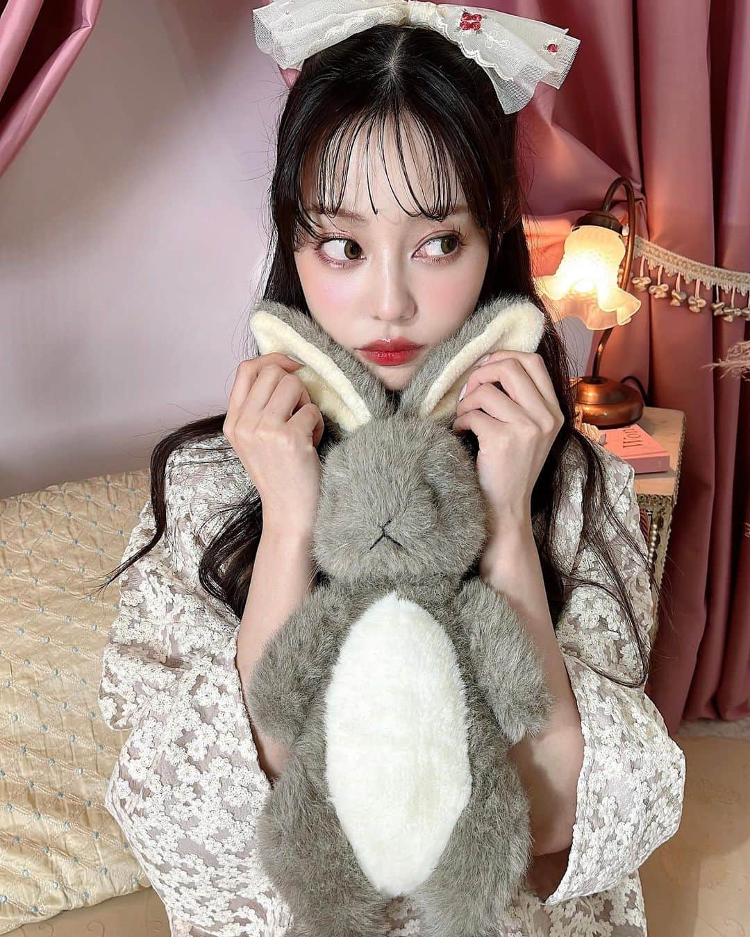 中村里砂のインスタグラム：「LARME× @sugarnine_official 🐰」