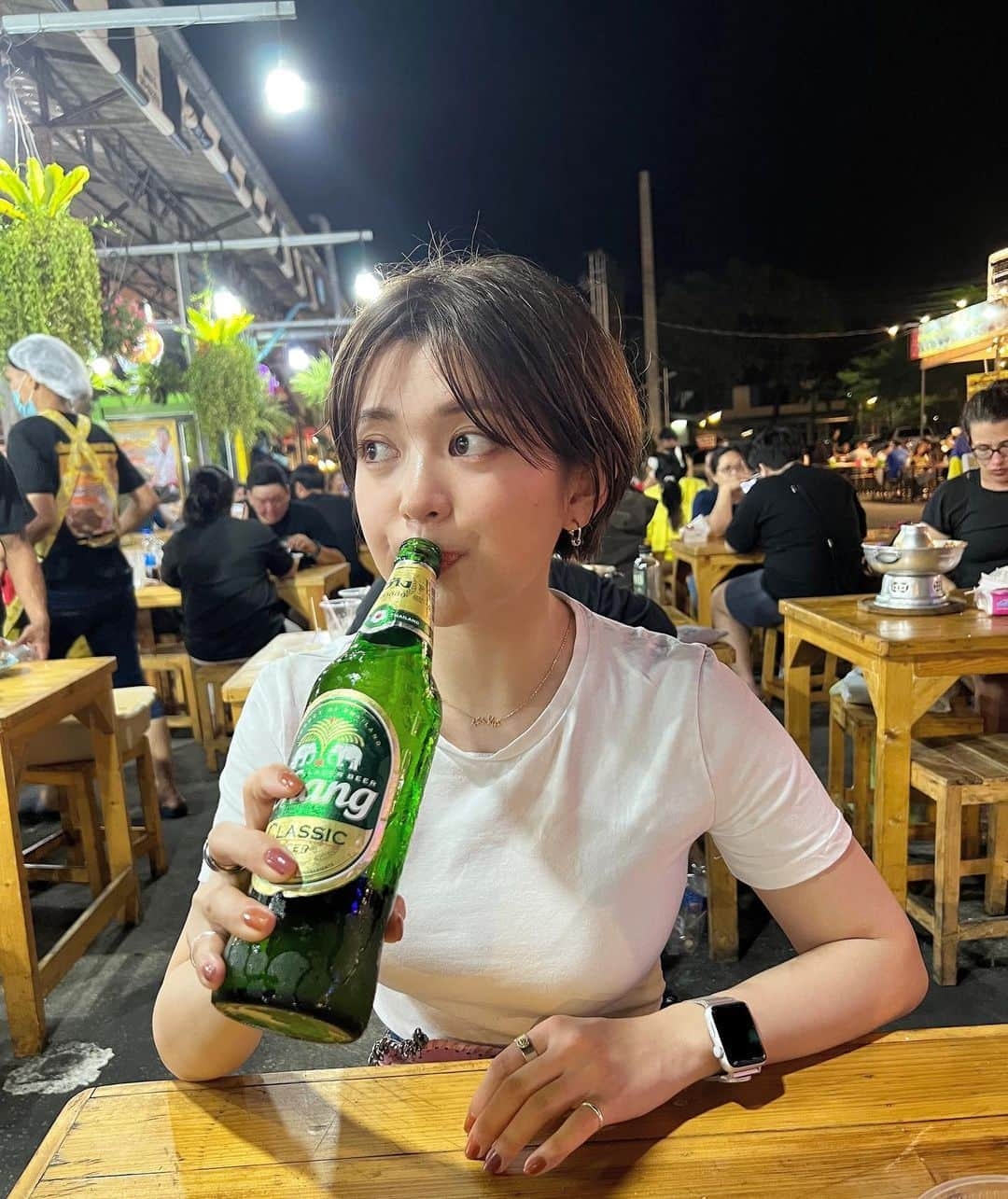 並木万里菜さんのインスタグラム写真 - (並木万里菜Instagram)「.  このビール飲みやすかった。  #タイ旅行🇹🇭  #bangkok  #空きっ腹  #ビール #酔いやすい  のでやめましょう。  #並木万里菜#テレビ朝日アナウンサー#テレビ朝日#テレ朝#アナウンサー」4月1日 20時00分 - marina_namiki