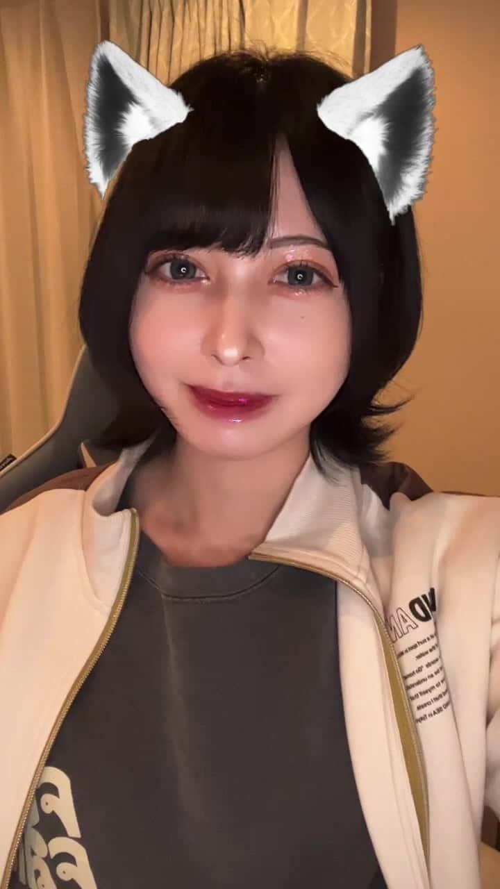 のインスタグラム：「猫？狼？」