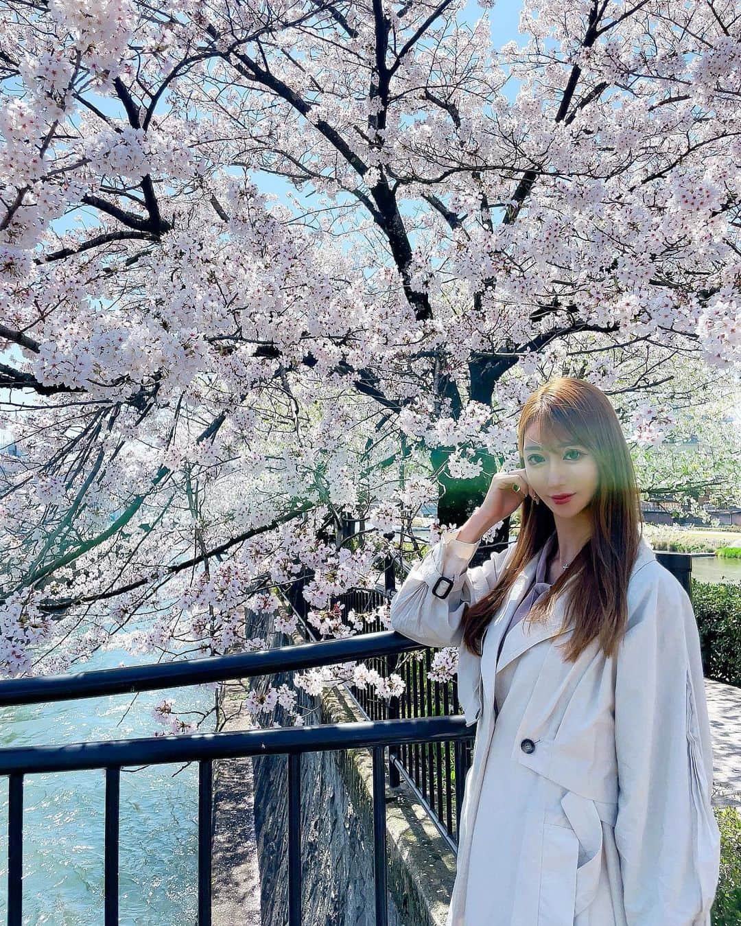 松山英礼奈のインスタグラム：「お花見🌸🍡✨ 2年ぶりの京都♥️🏮  どこもかしこも満開の桜だらけで お天気良くて歩いてて気持ち良かった🐹💕🌞♩  今年も来れて嬉しかったな🥰💖✨ また来年😌💓🙌🏻  #お花見 #花見 #京都 #🌸」