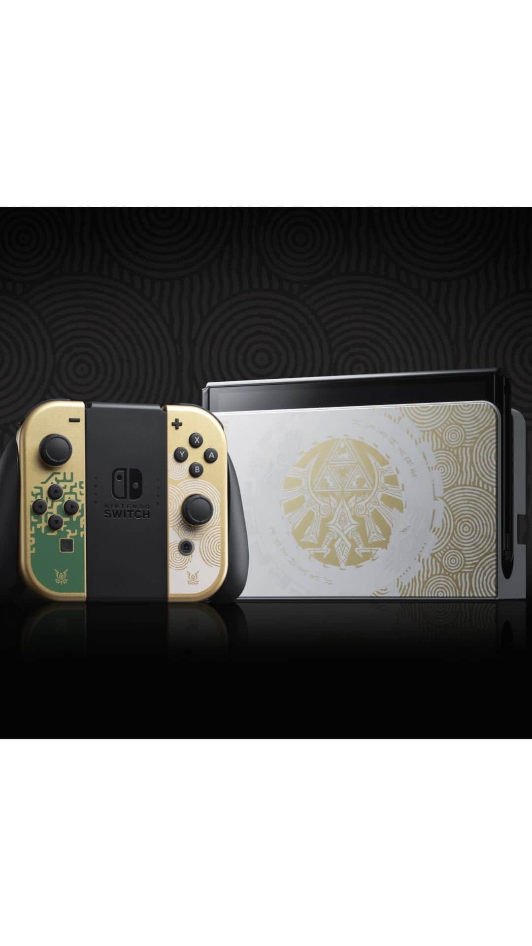 のインスタグラム：「「Nintendo Switch（有機ELモデル） ゼルダの伝説　ティアーズ オブ ザ キングダムエディション」2023年4月29日（土）発売。  『ゼルダの伝説　ティアーズ オブ ザ キングダム』オリジナルデザインのNintendo Switch Proコントローラーとキャリングケースは、2023年5月12日（金）に発売。  #NintendoSwitch #有機ELモデル #Proコントローラー #キャリングケース #ゼルダの伝説 #ティアーズオブザキングダム #ゼルダ #TheLegendofZelda #totk #zelda #Nintendo #任天堂」